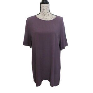 Eileen Fisher Plum Shell, Size Large, Boxy, Loose Fit - GUC